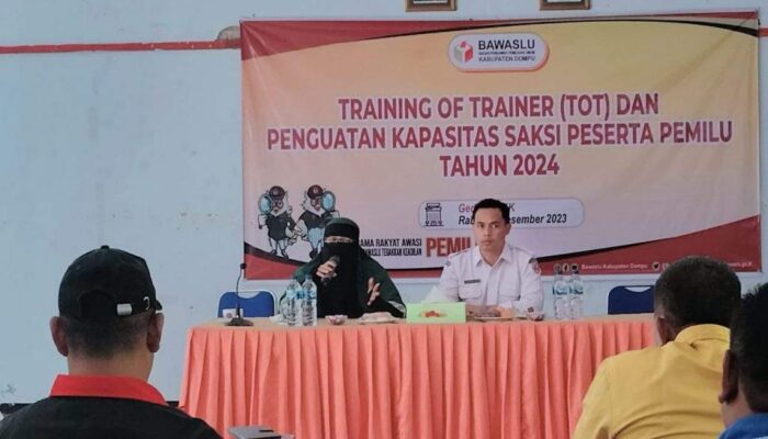 Bawaslu Dompu Berikan Pelatihan Perkuat Kapasitas Saksi Peserta Pemilu
