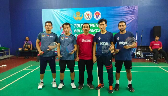 Kalahkan Kementerian LHK B, Tim Bulu Tangkis Kemenpora Lolos Semifinal Tournament Bulu Tangkis Bapor Korpri Cup 2024