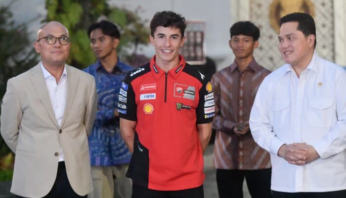 Menpora Erick Dampingi Marc Marquez Temui Presiden Prabowo di Istana